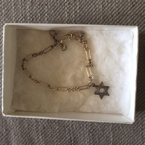 Silver bracelet with Star of David charm